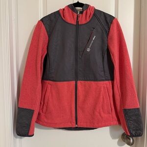 NWT Free Country Pink Hooded Microtech Fleece, M